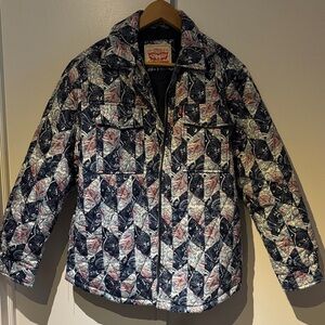 Levi's Quilted Jacket - Navy and Red